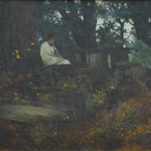 110 a-h, w parku w gorajowicach, apolinary kotowicz, ok. 1909, olej na płótnie