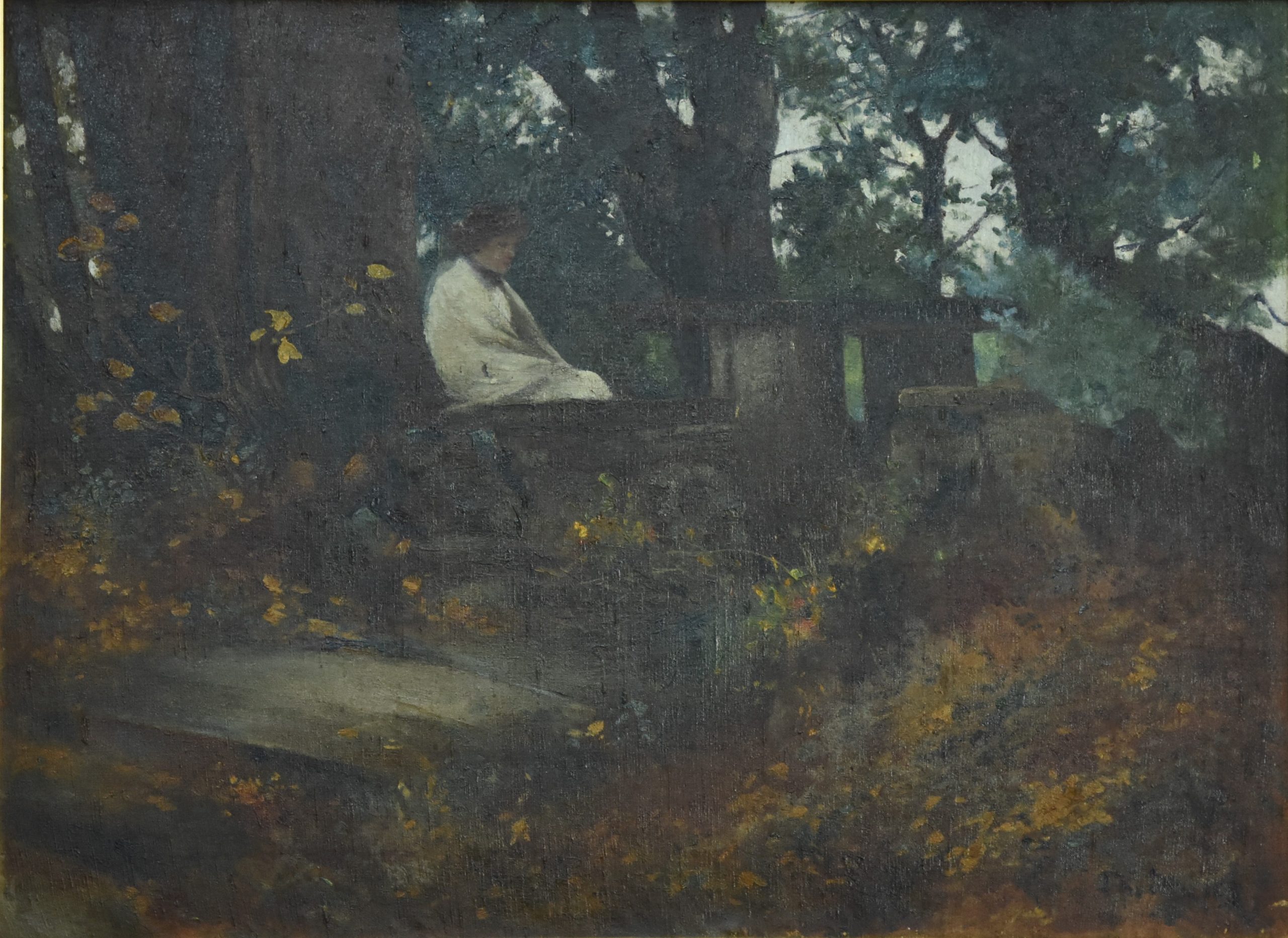 110 a-h, w parku w gorajowicach, apolinary kotowicz, ok. 1909, olej na płótnie