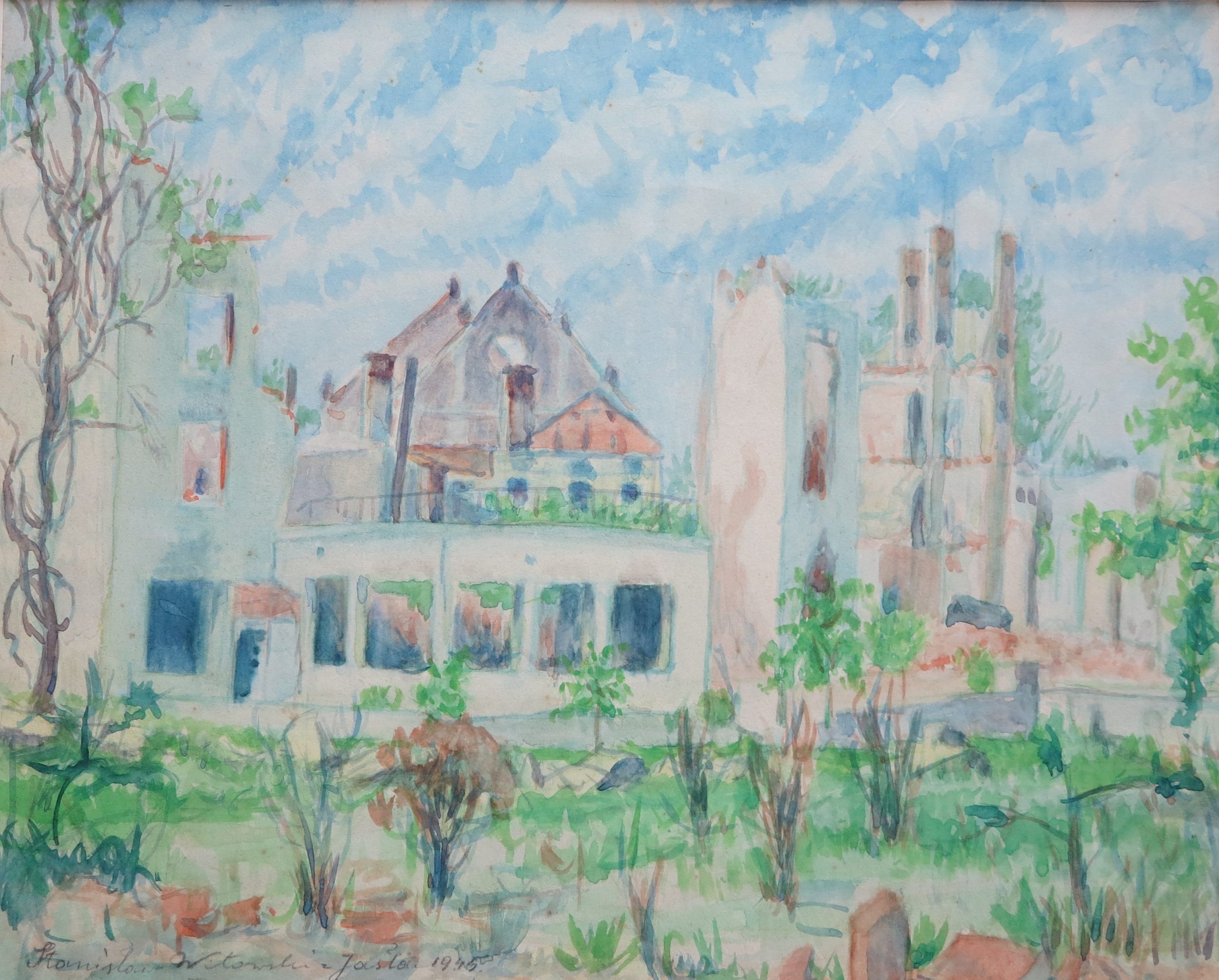 3125 a-h, stanisław witowski z jasła, ruiny jasła, akwarele