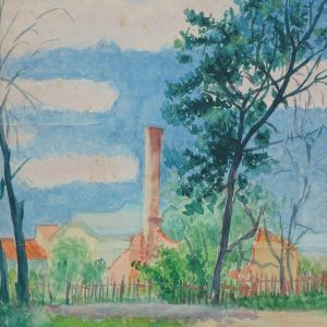 3127 a-h, stanisław witowski z jasła, ruiny jasła, komin iii, akwarele