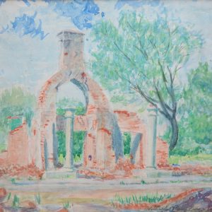 3133 a-h, stanisław witowski z jasła, ruiny jasła, akwarele