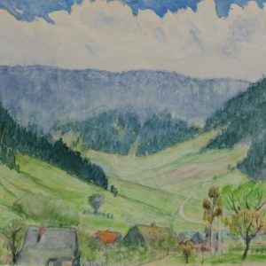 4517 a-h, stanisław witowski z jasła, czarny potok, 1965, akwarele, 24,5 x 35 cm