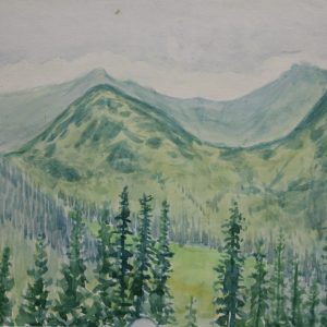 4519 a-h, stanisław witowski z jasła, w drodze na kasprowy wierch, 1956, akwarele, 24,5 x 35 cm