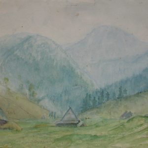 4520 a-h, stanisław witowski z jasła, dolina kondratowa, 1950, akwarele, 25 x 35 cm