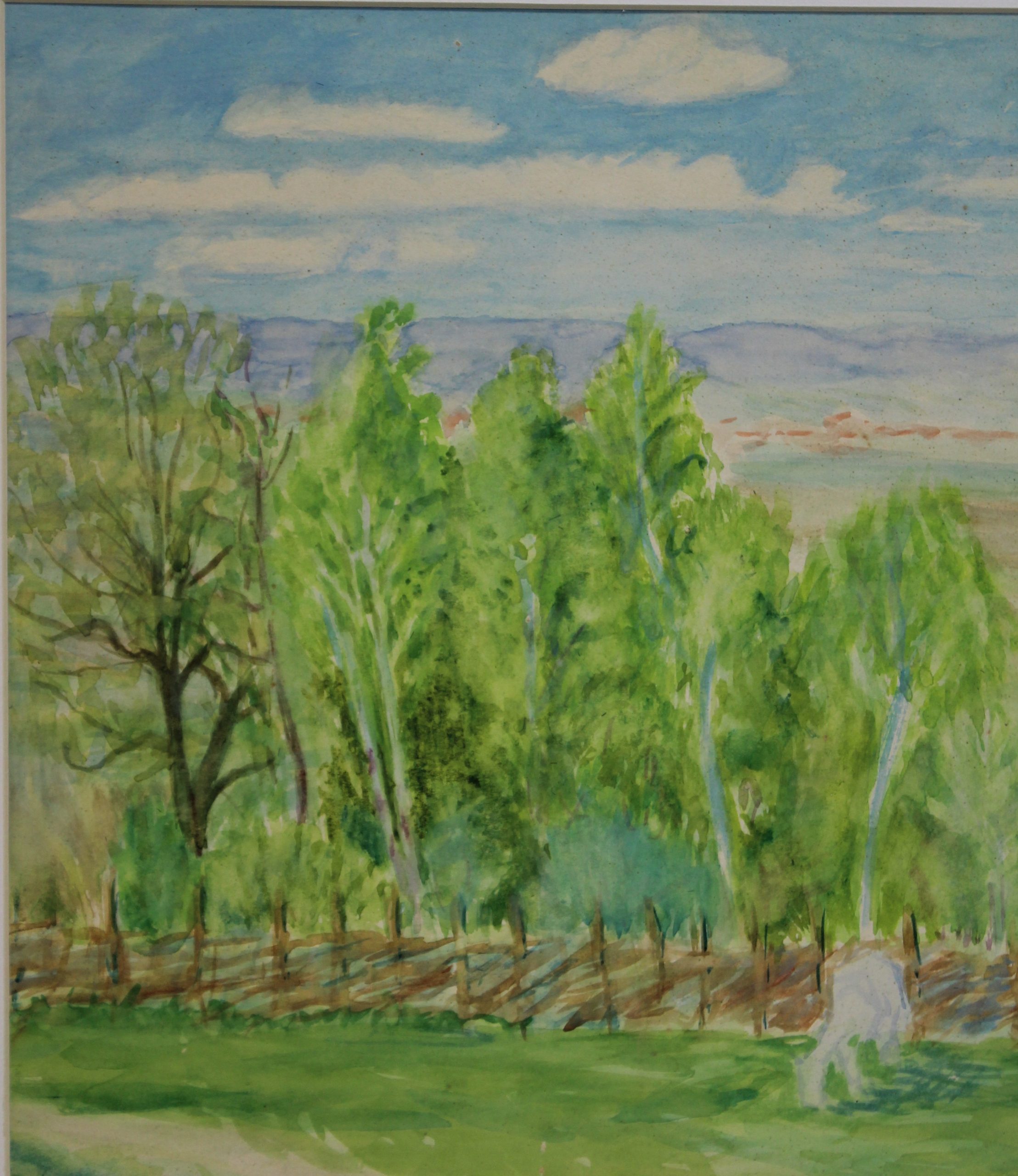 4528 a-h, stanisław witowski z jasła, wiosna, 1945, akwarele, 34,5 x 28,5 cm