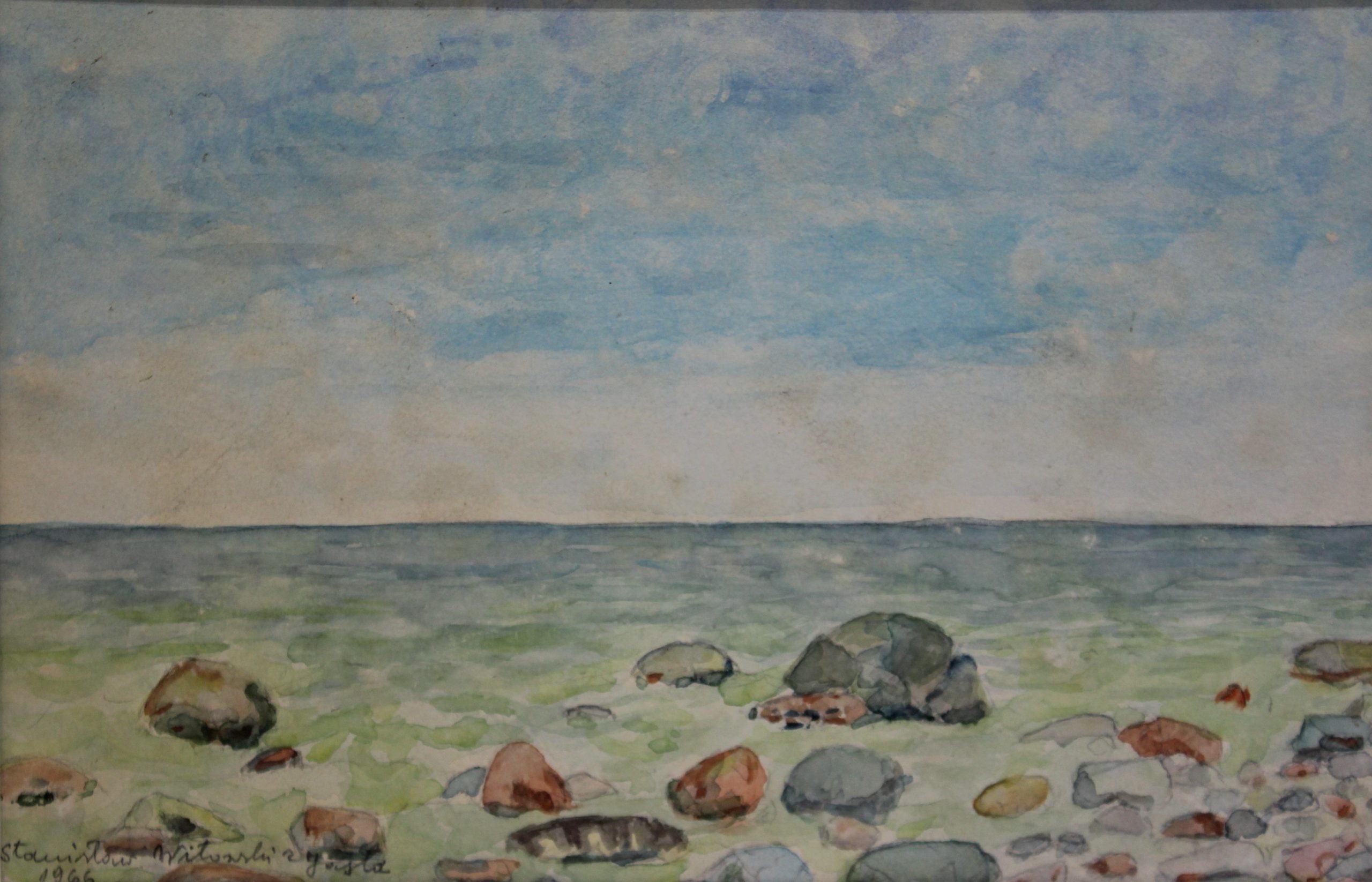 4536 a-h, stanisław witowski z jasła, międzyzdroje, 1966, akwarele, 24 x 33 cm