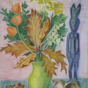 4550 a-h, stanisław witowski z jasła, martwa natura z muszlami, 1985, akwarele, 51 x 37 cm