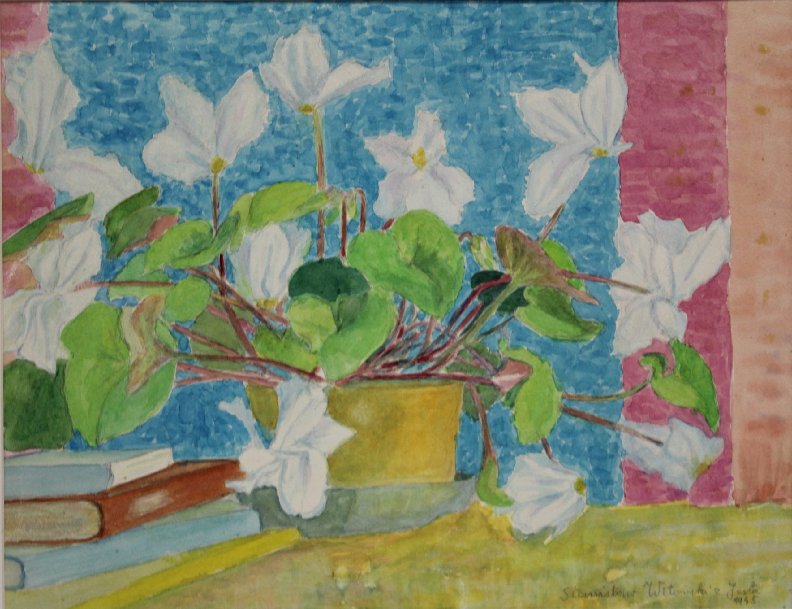 4563 a-h, fiołek alpejski, 1945, akwarele, 39 x 48 cm