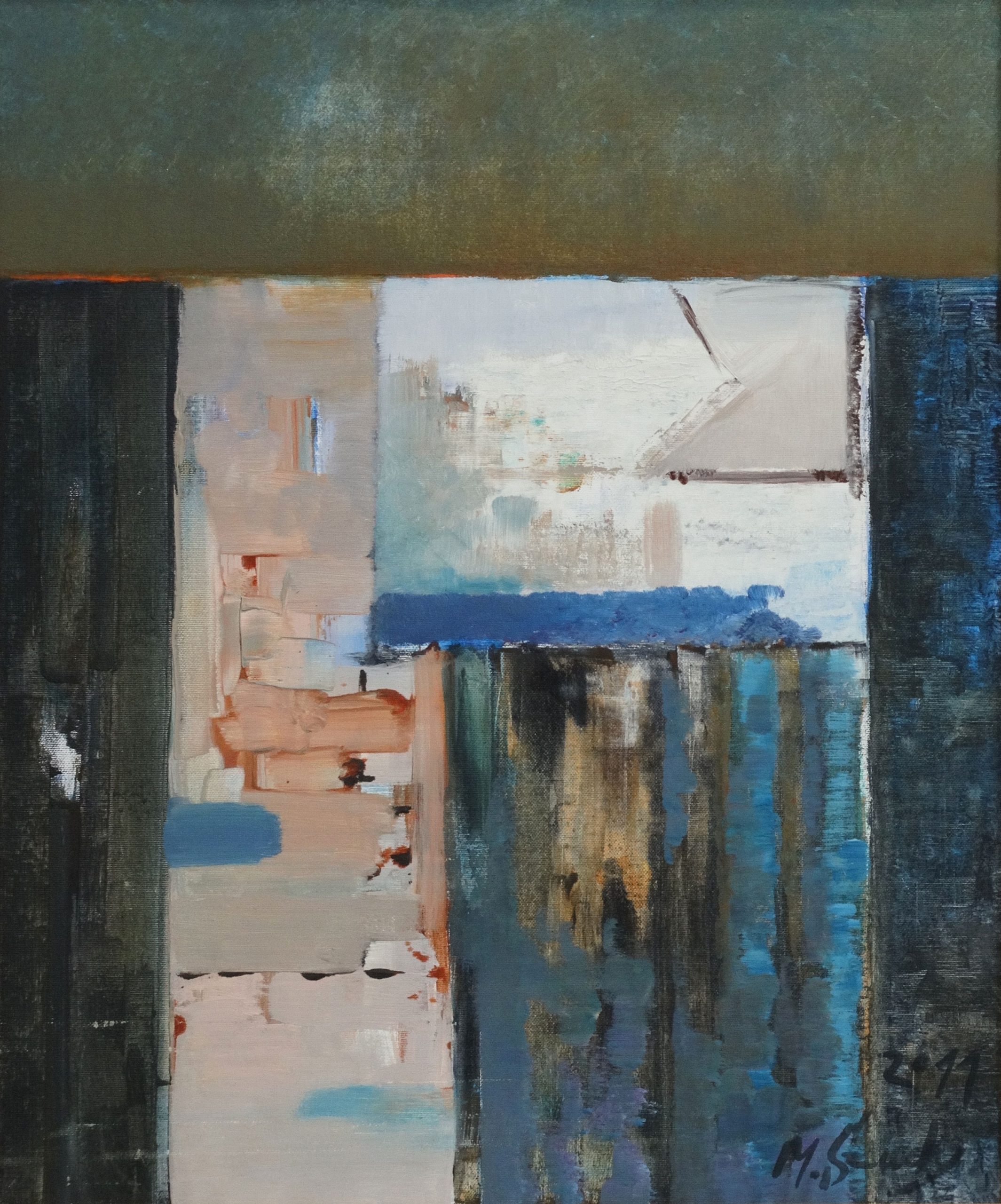 6065 a-h, mirosław szudy, biała góra, 2011, akryl na płótnie, 60x50 cm