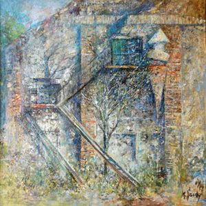 6066 a-h, mirosław szudy, strefy kompozycje, 2014, olej na płótnie, 80x80 cm