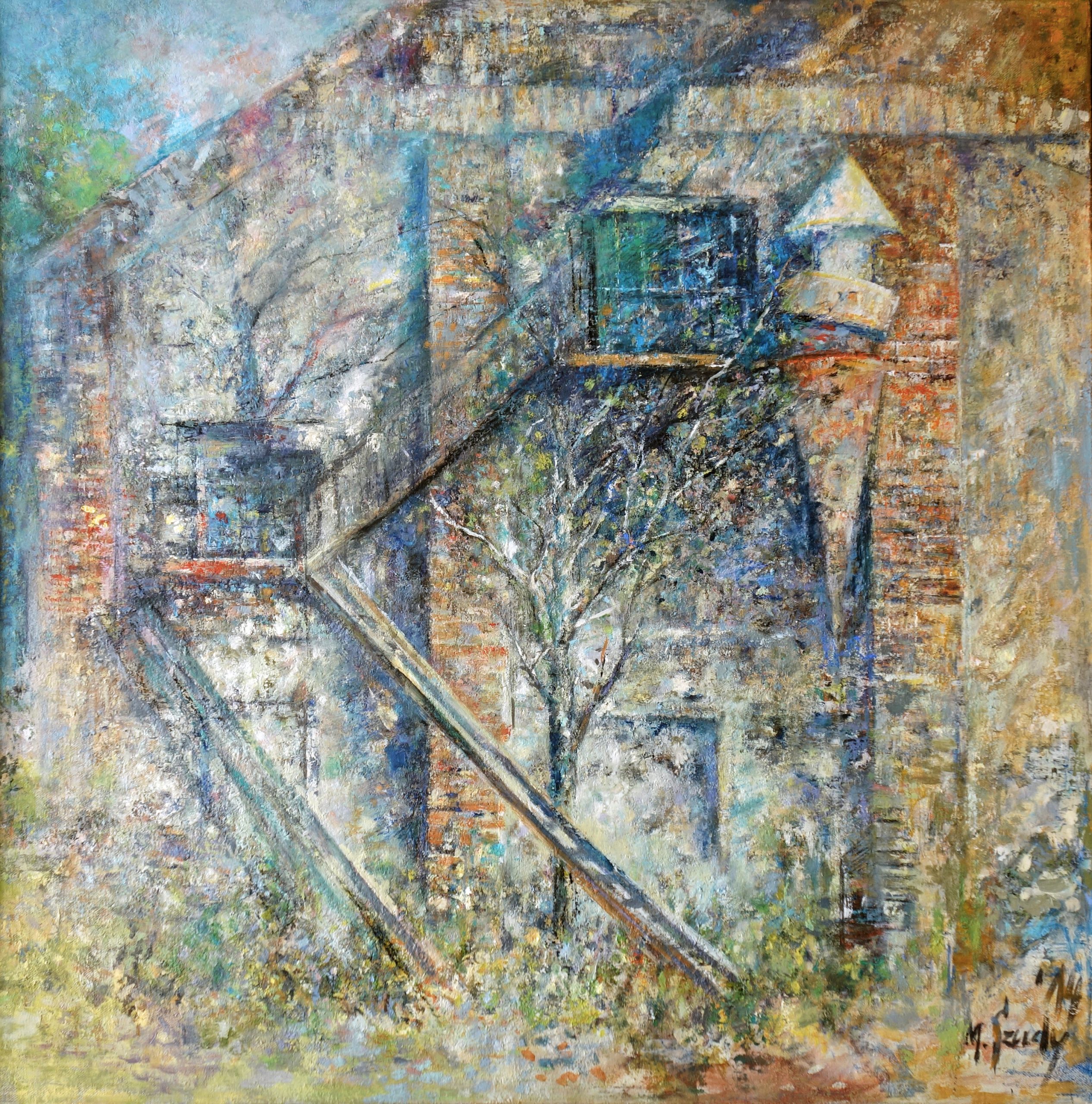 6066 a-h, mirosław szudy, strefy kompozycje, 2014, olej na płótnie, 80x80 cm