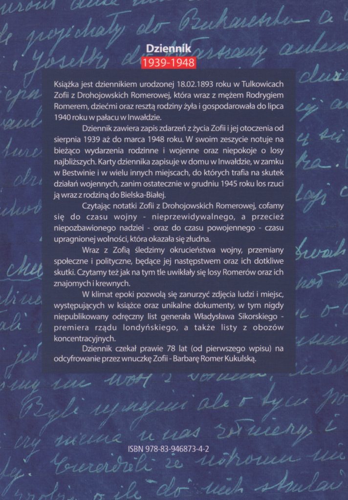 „dziennik 1939-1948” zofii z drohojowskich romerowej