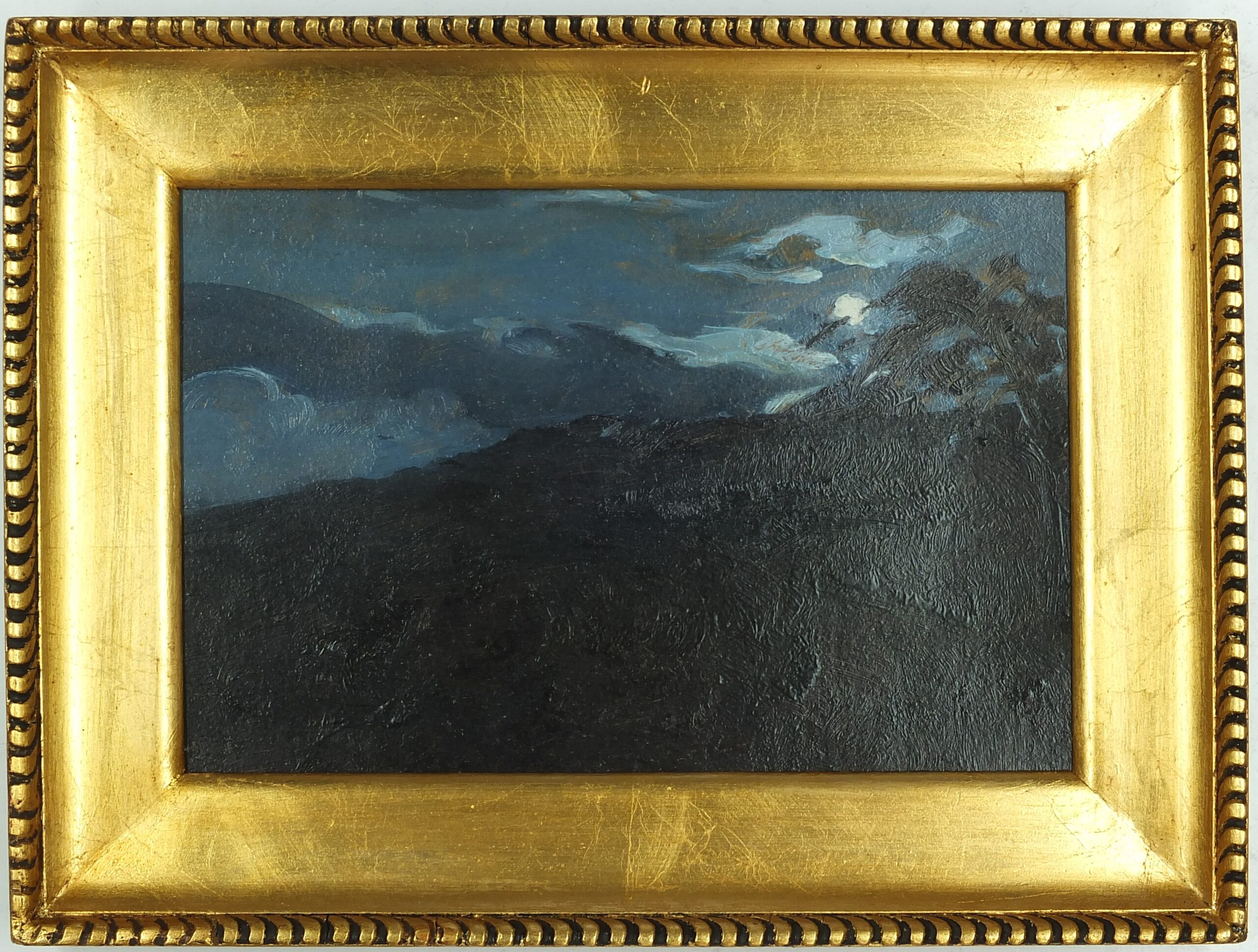 5657 a-h, ignacy pinkas, noc, 1933, olej na tekturze, 16 x 25 cm