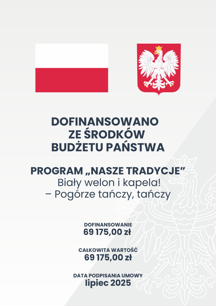 muzeum regionalne w jaśle podpisało umowę na realizację zadania pn. biały welon i kapela! – pogórze tańczy, tańczy. muzeum regionalne w jaśle podpisało umowę na realizację zadania pn. biały welon i kapela! – pogórze tańczy, tańczy.