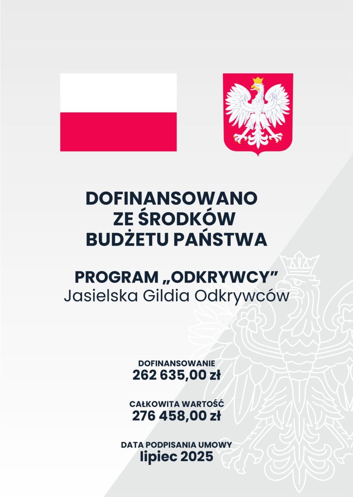 muzeum regionalne w jaśle pozyskało środki na realizację zadania pn. jasielska gildia odkrywców muzeum regionalne w jaśle pozyskało środki na realizację zadania pn. jasielska gildia odkrywców