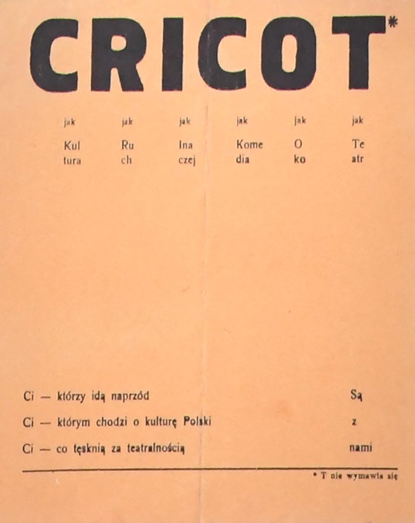 za nami inspirujące spotkanie poświęcone teatrowi cricot!